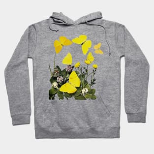 Yellow Butterflies & Flowers Hoodie